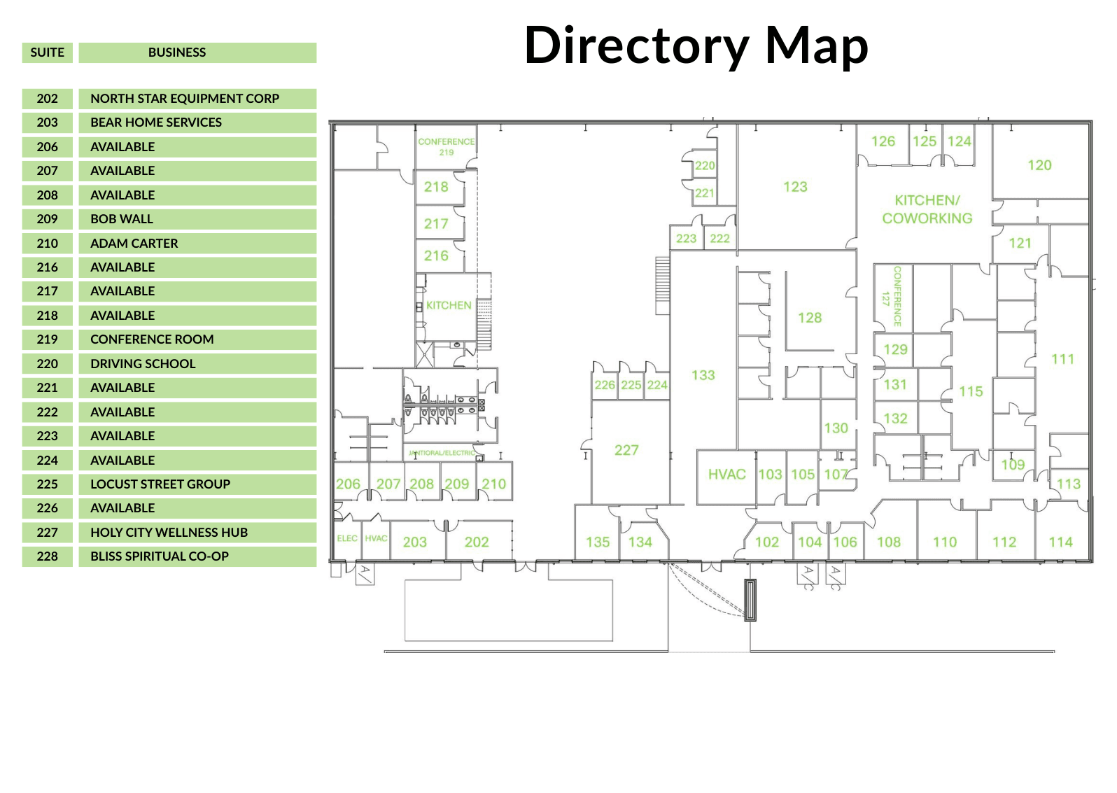 Innovation District A Directory Map